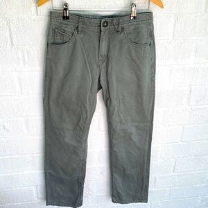 Volcom Modern Straight Leg Nova Solver Green Pants sz 28